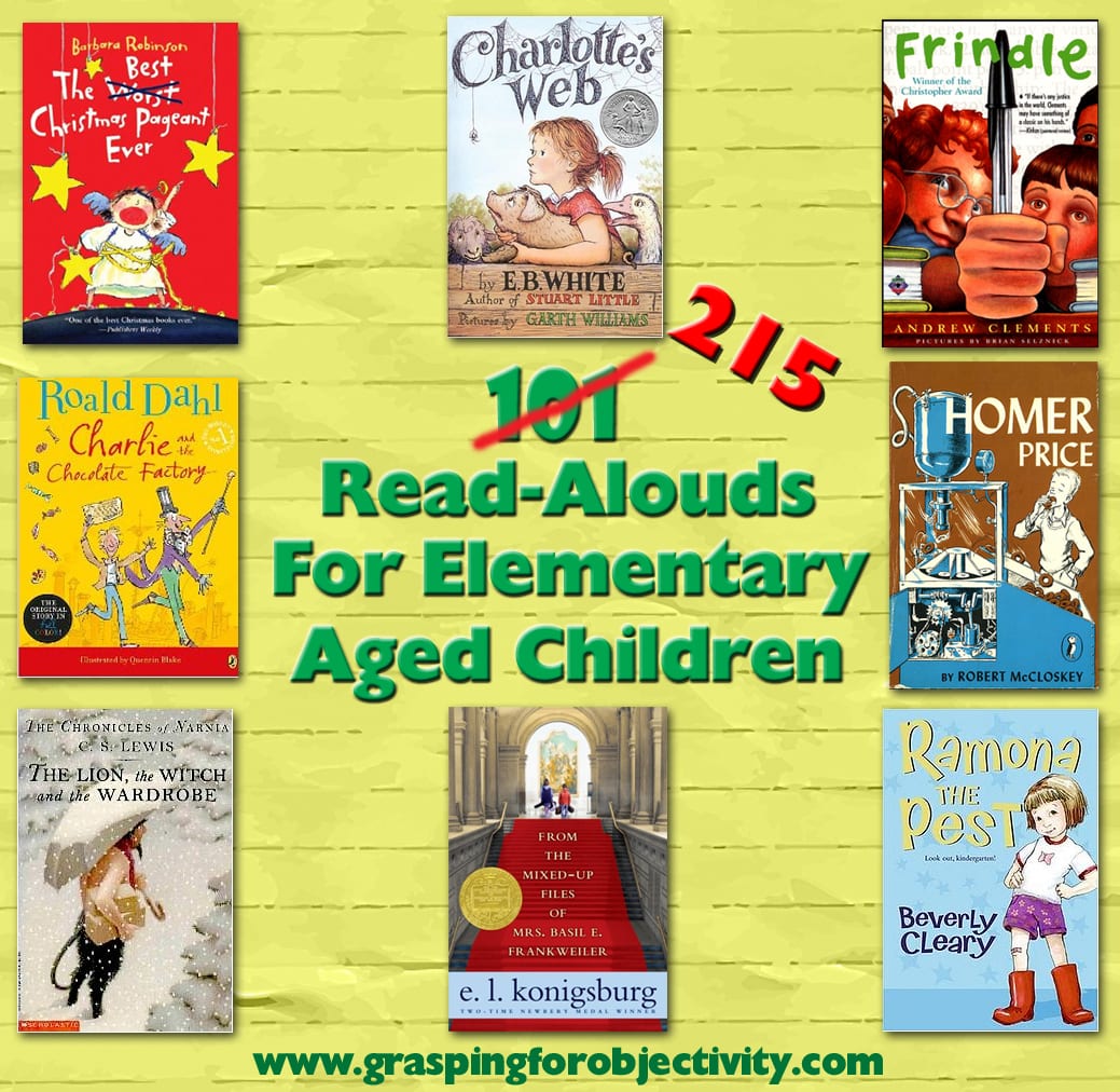 101 Read Aloud Books For Elementary Aged Children Grasping For 