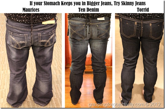 jeans for big belly skinny legs