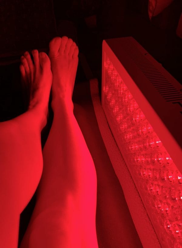 PlatinumLED Bio-600 Therapy Light in use