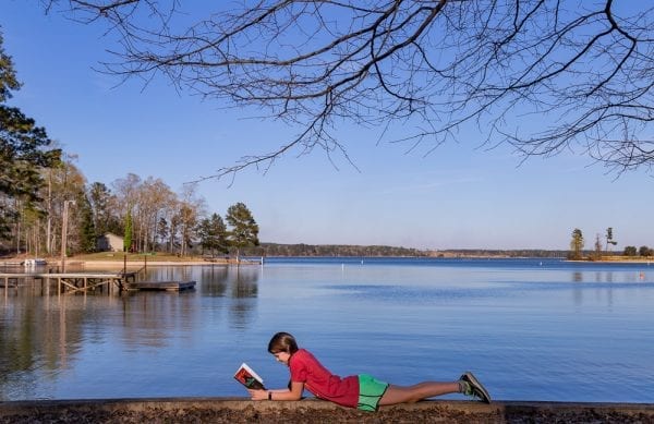 2019 Lake Martin Team Ali-reading-before-Lake-Martin-IMG_1507 s