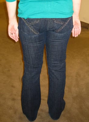 high waisted jeans flat bum